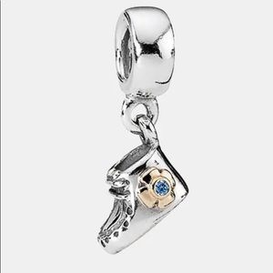 Authentic Pandora charm baby boy two tone charm